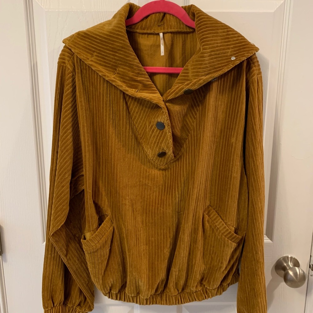 Mustard yellow Free People pullover